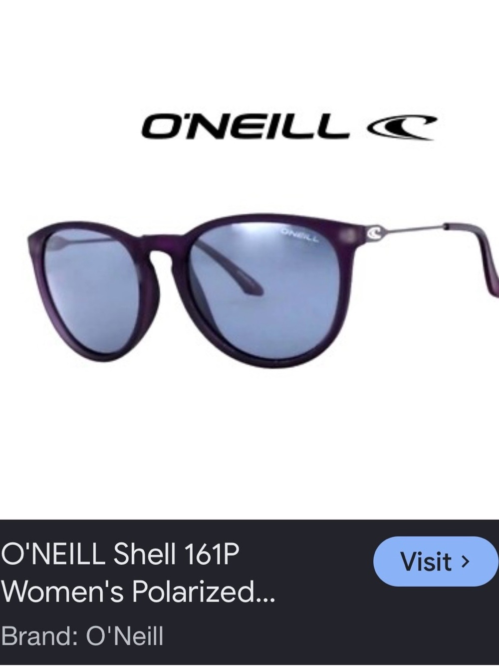 O'Neill Women's Sunglasses - Purple Frame with Blue Lenses